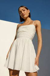 White Sea Breeze Mini Dress